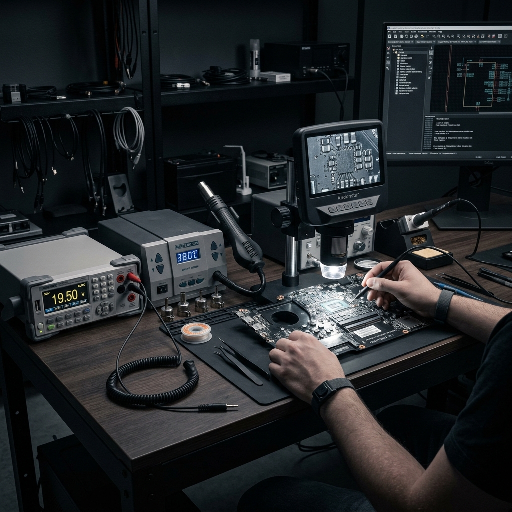 Laptop repair bench